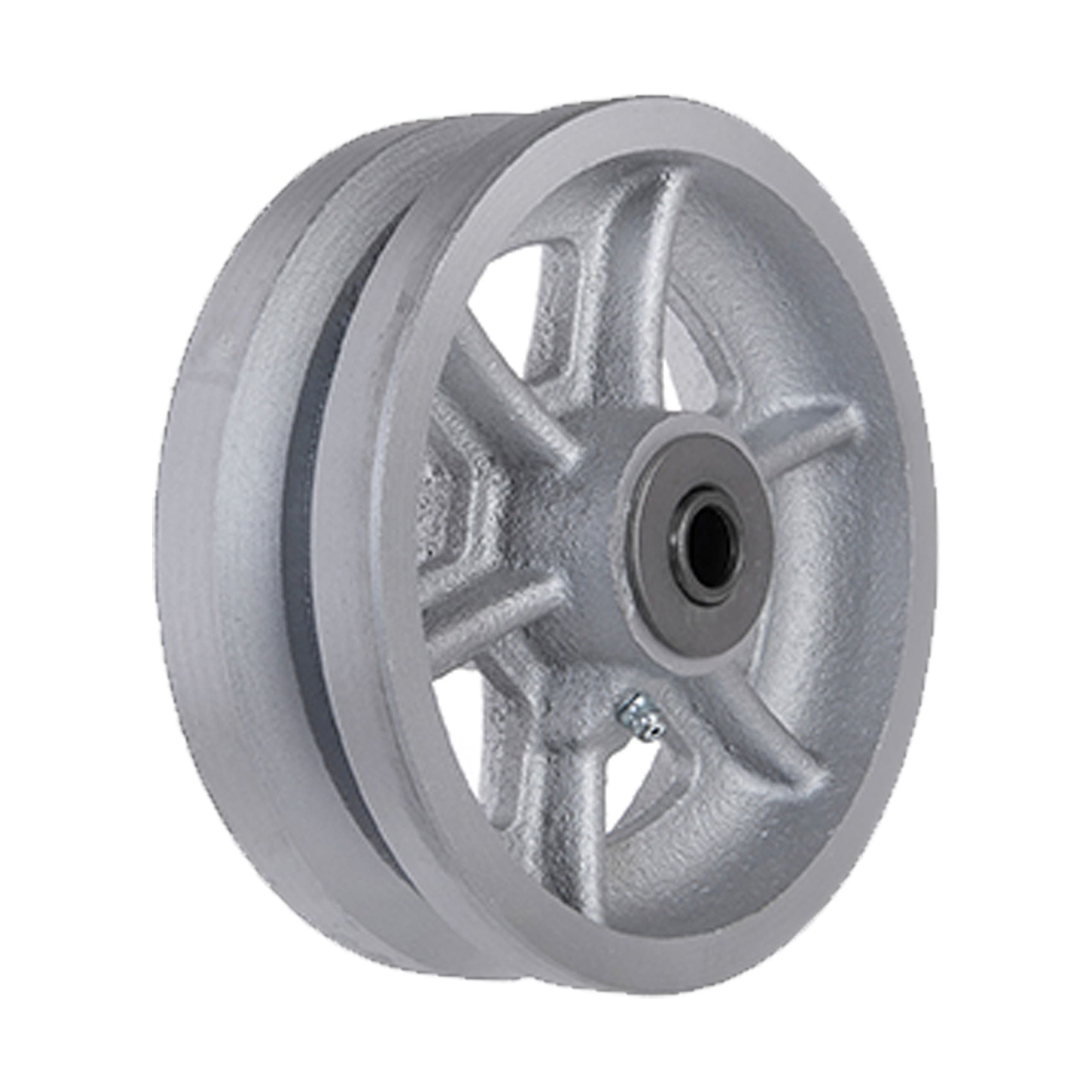 CWfutureparts Cast Iron V Groove Wheel – 4" X 1.5" With Roller Bearing, 600 Lbs Capacity | Industrial Caster For Tracks & Sliding Gates