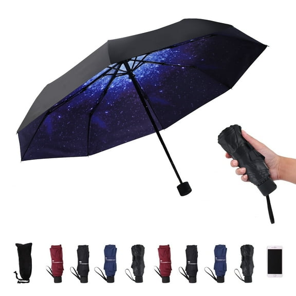 SY COMPACT Mini Umbrellas for Rain Light Small Umbrella Waterproof Pocket Umbrellas for Women