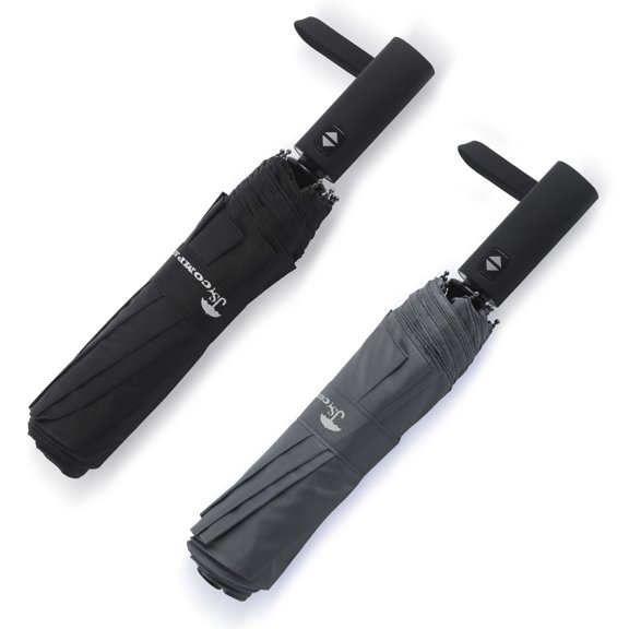SY COMPACT Travel Umbrellas Automatic Rain Umbrella Waterproof Windproof Umbrella for Two Persons(2 Packs)