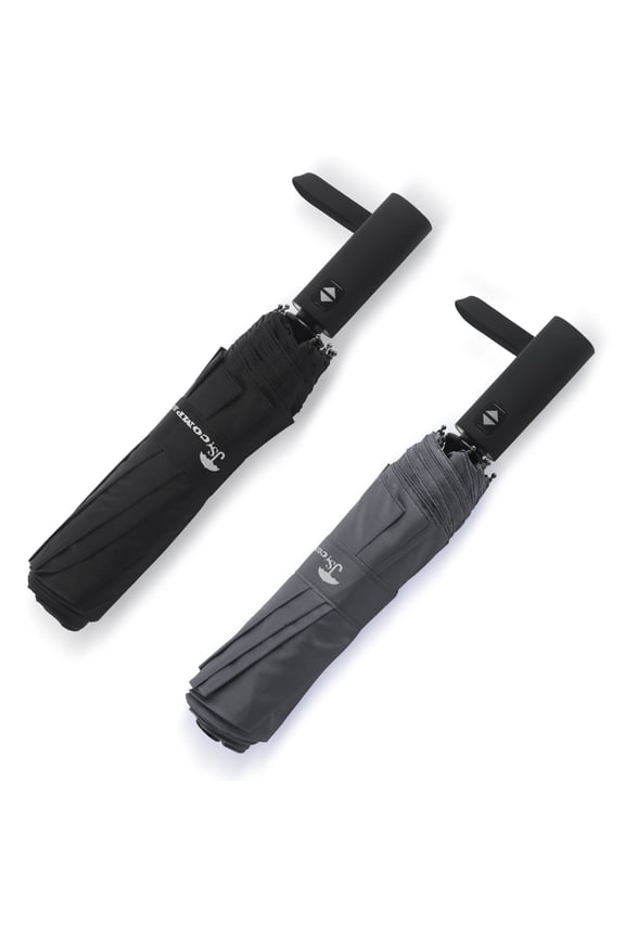 Travel Umbrellas Automatic Rain Umbrella Waterproof Windproof Umbrella for Two Persons(2 Packs)