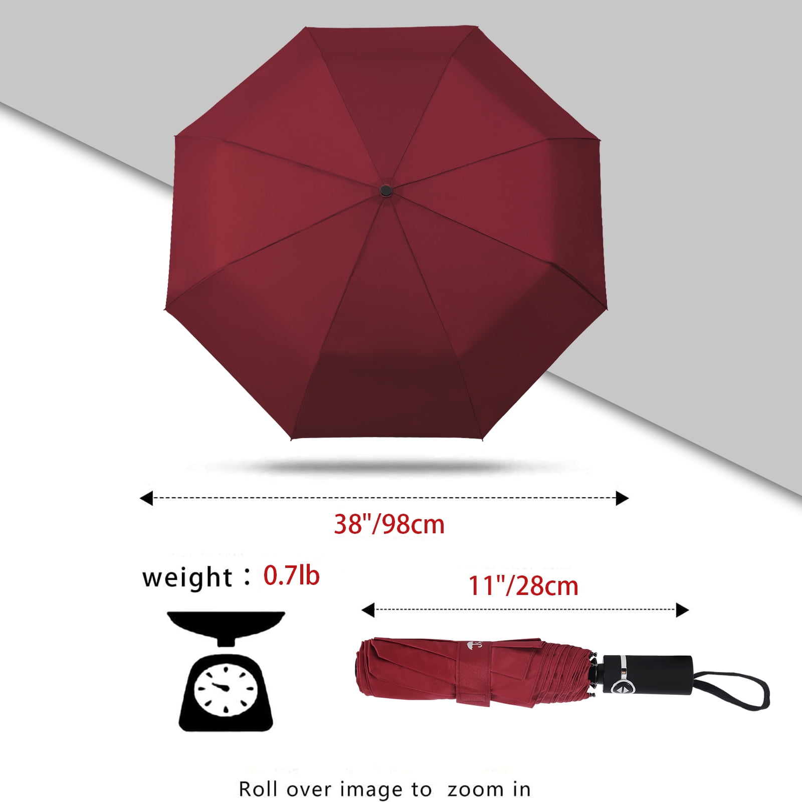 SY COMPACT Travel Umbrellas for Rain Small Light Windproof Umbrella