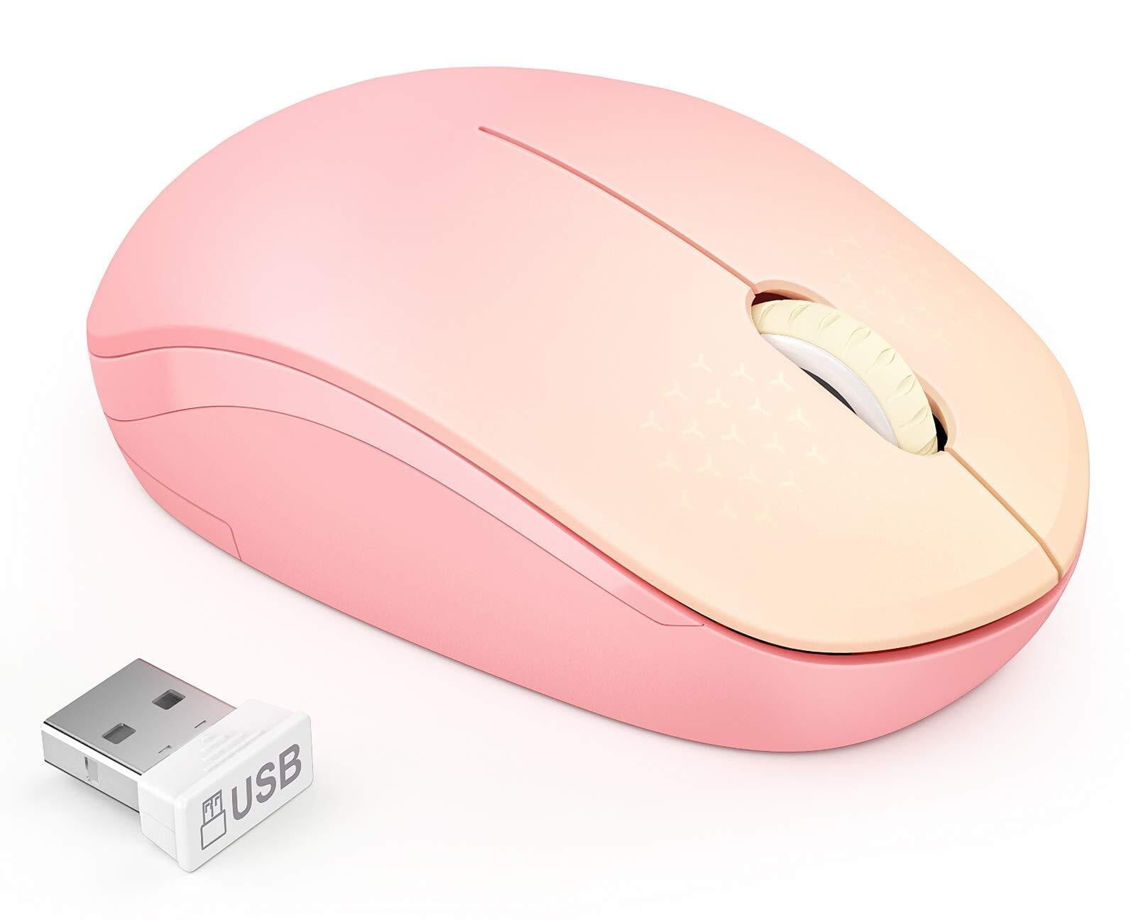 SY Wireless Mouse, 2.4G Noiseless Mouse with USB Receiver - Portable ...