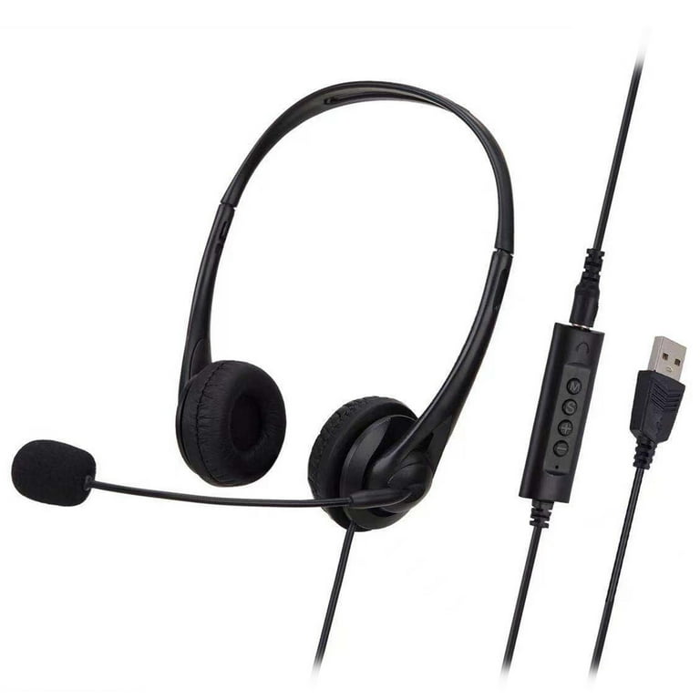 SY490MV Call Center Wired Headset Wired Control USB 3.5MM Port With Microphone Telephone Operator Headphone Noise Canceling for Computer Phones