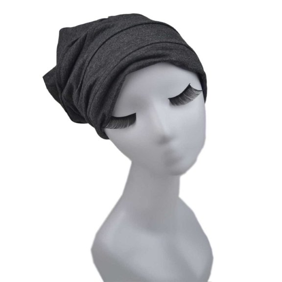 SYAYA Folds Slouchy Beanie Winter Thickened Warmer Piles Cap - Charcoal Grey