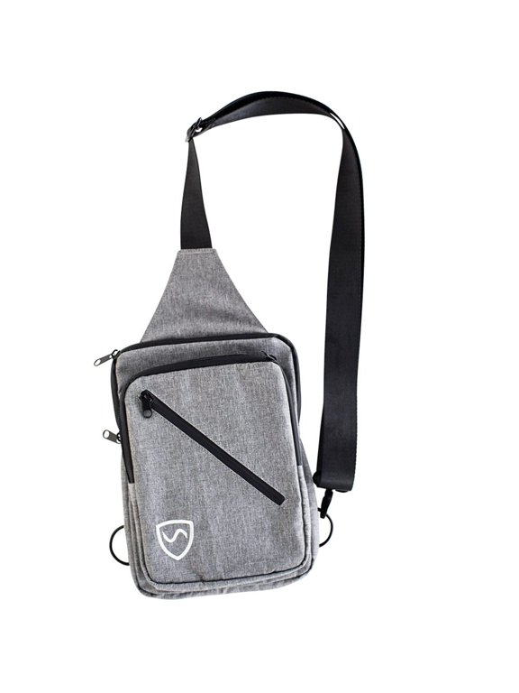 SYB EMF Bag for Phones, Tablets and Portable Devices, 5G-Tested Sling-Style EMF Protection Bag, Gray