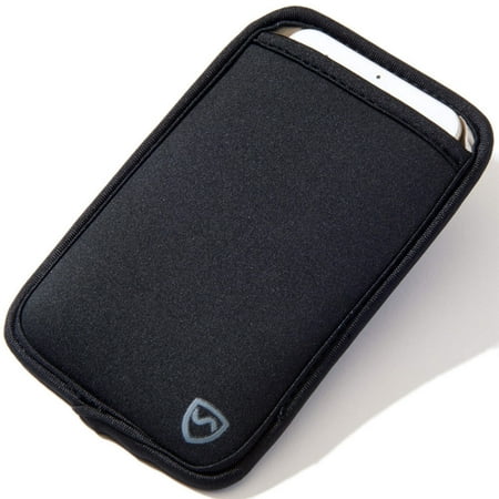 SYB EMF Blocking Synthetic Rubber Cell Phone Pouch Case, Black