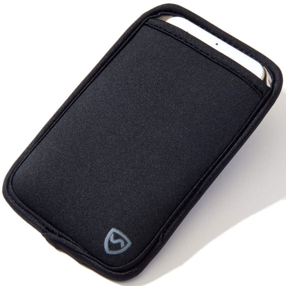 SYB EMF Blocking Synthetic Rubber Cell Phone Pouch Case, Black