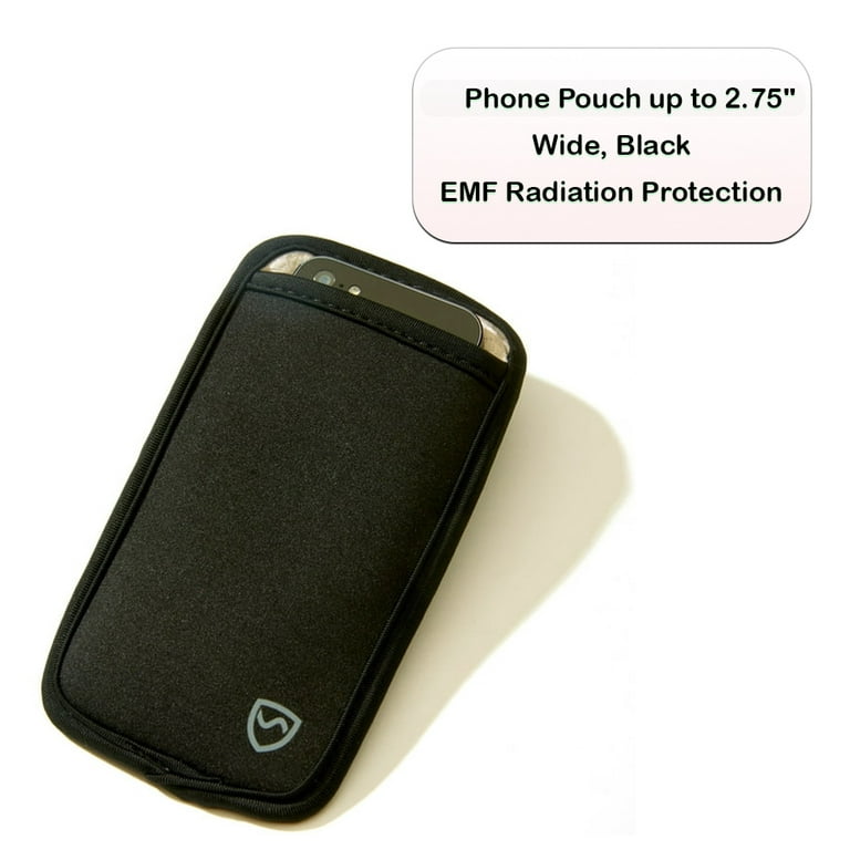 SYB Phone Pouch, EMF Radiation Protection Sleeve for Cell Phones up to  2.75 Wide, Black
