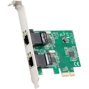 SYBA Multimedia 2-Port Ethernet PCIe x1 Card - PCI Express x1 - 2 Ports - 2