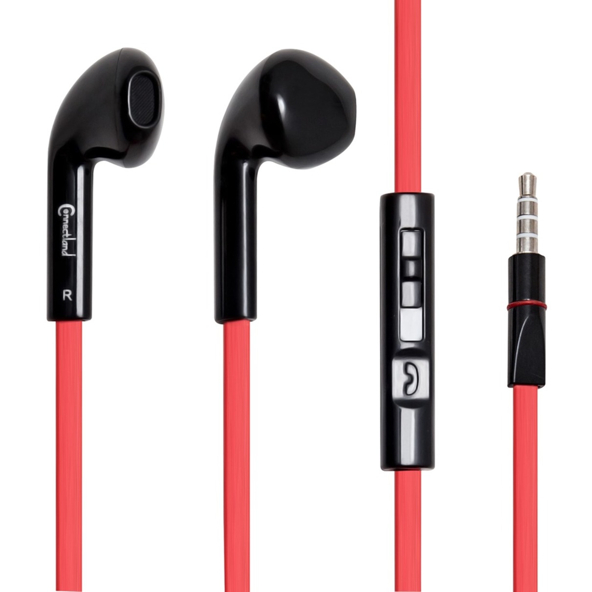 SYBA Multimedia Connectland In-Ear Earphone with In-Line Microphone, and Call Control- Red/Black - image 1 of 2