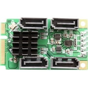 SYBA SI-MPE40125 4 Port SATA III Mini PCI-e Expansion Card Marvel 9215 Chipset