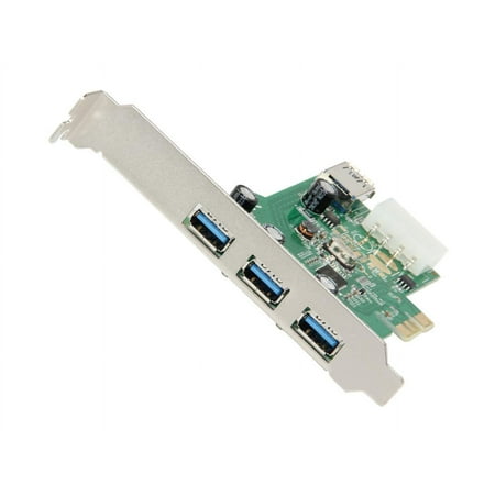 SYBA USB 3.0 3+1 Port PCI-e Card, Free Low Profile Bracket, Renesas Chipset Model SD-PEX20137