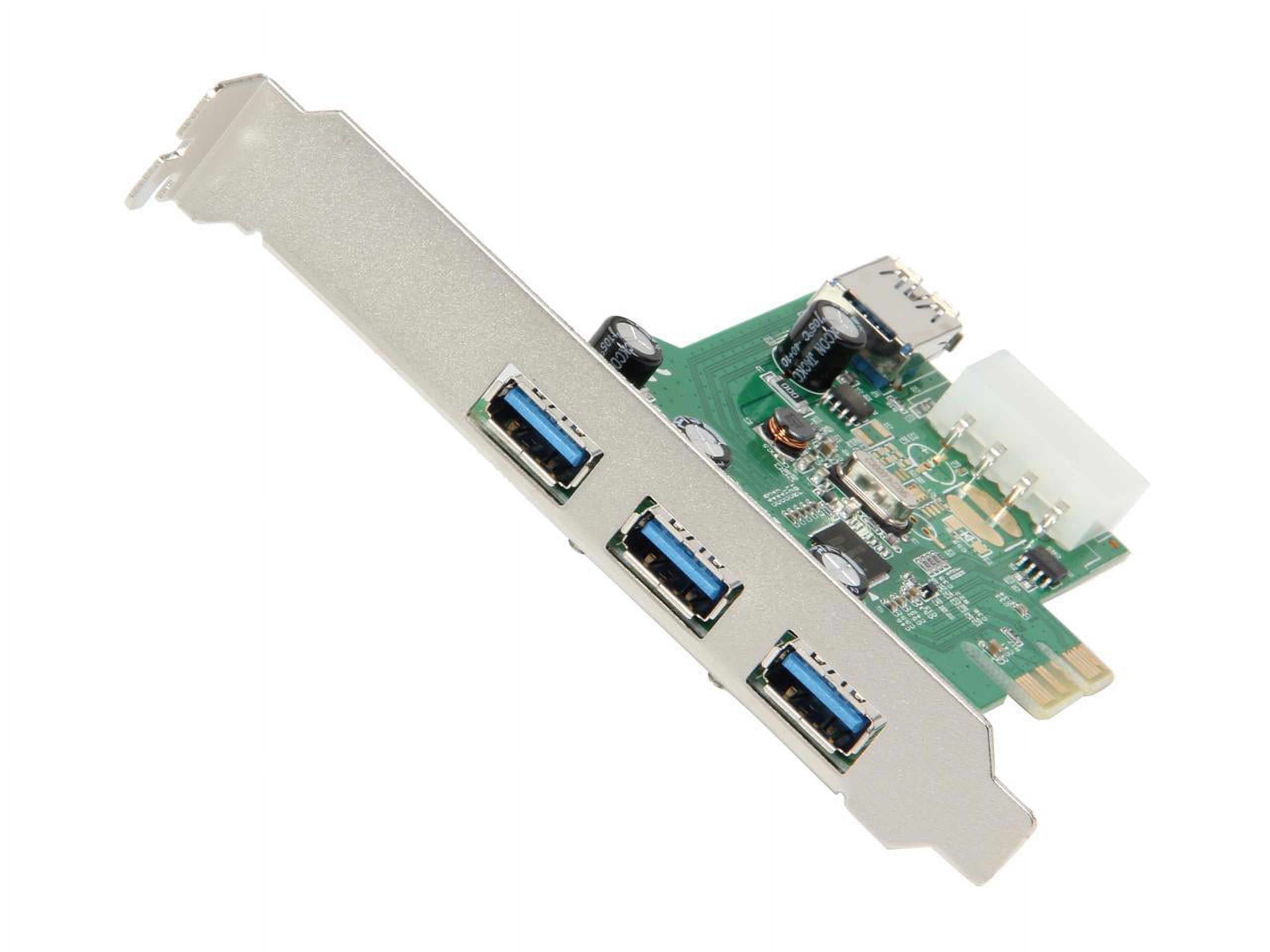 SYBA USB 3.0 3+1 Port PCI-e Card, Free Low Profile Bracket, Renesas Chipset Model SD-PEX20137 - image 1 of 2