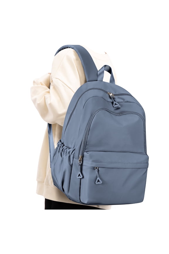 Backpack for School Students, Waterproof Lightweight High School Bags Travel Daypack Book Bags Simple Cute College Backpack Rucksack for Women Men Bookbag Laptop Backpacks, Jewel Blue