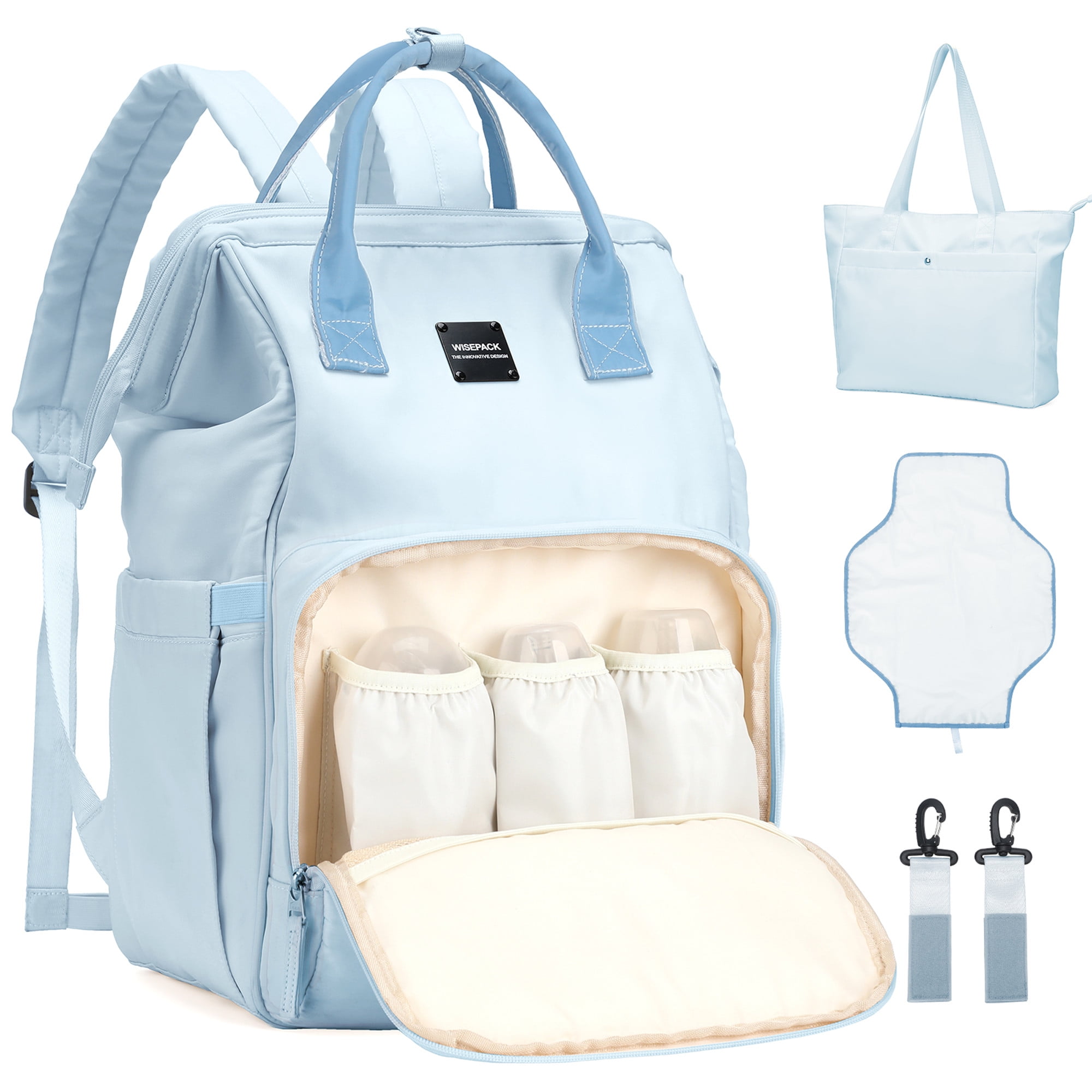 SYCNB Diaper Backpack, Waterproof Travel Diaper Bag, Large Capacity