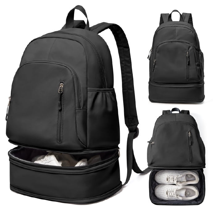 backpack for sport and travel Away in Jet Black and favorite items when hitting the gym or the field Miramrax Travel Duffle Bag Backpack