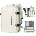 thumbnail image 1 of Extra Large Travel Backpack for Women Men Flight Approved, 42L Expandable Personal Item Travel Bag Water Resistant Business, Carry on Laptop Backpack Casual Daypack for College Hiking Beige Green, 1 of 10