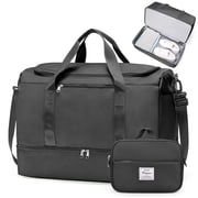 SYCNB Large Travel Duffel Bag, Weekender Overnight Bag for Women, Gym Tote Bag with Shoe Compartment & Toiletry Bag, Carry-On Weekend Bag for Women with Wet Poc