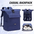 thumbnail image 1 of SYCNB Rolltop Backpack for Men & Women, Waterproof Travel Backpack with computer compartment, 24L/27L Expandable Capacity Daypack for Work College Trip, Jewel Blue, 1 of 6