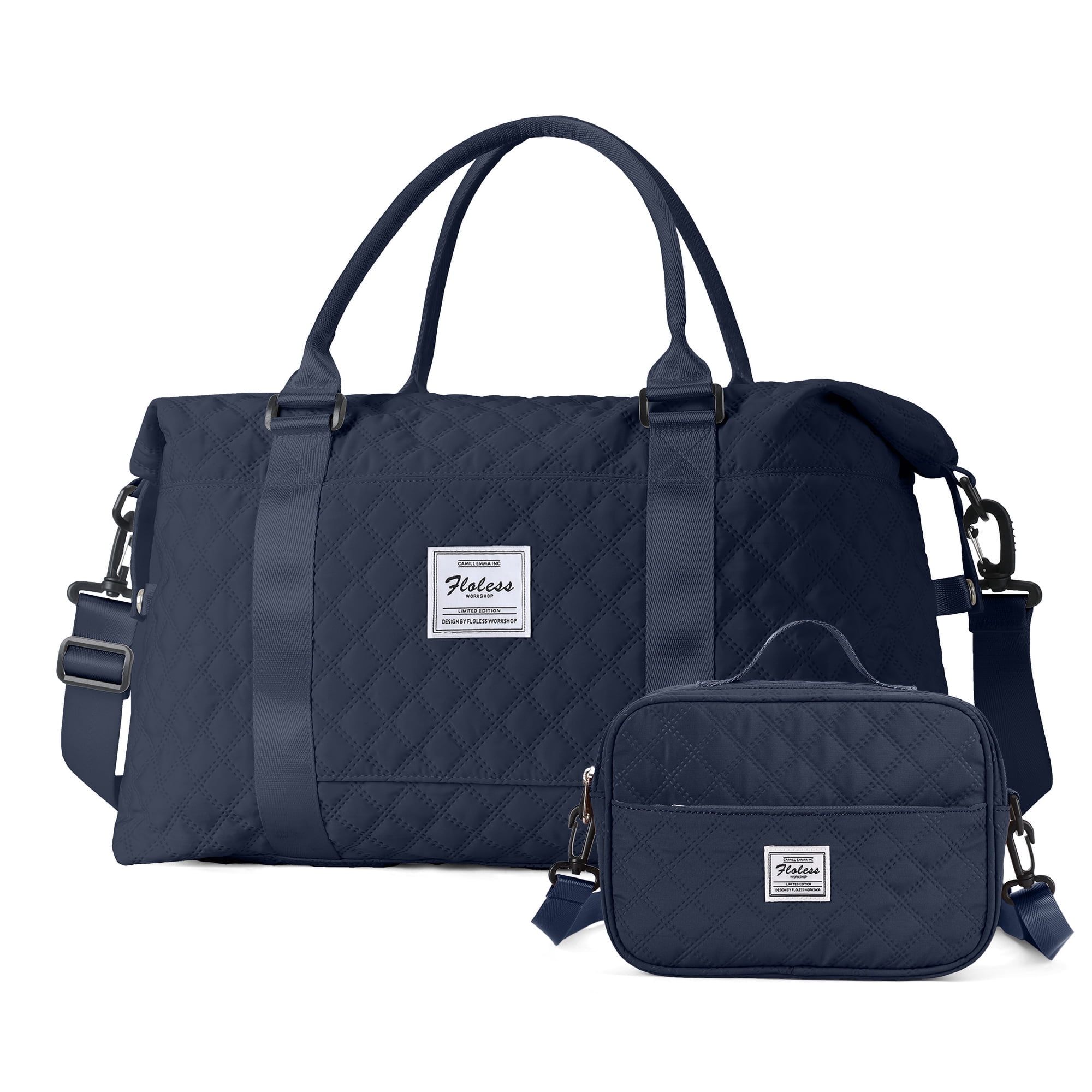 SYCNB Travel Duffle Bag with Toiletry Bag, Weekender Overnight Bag for  Women Carry on Bag Hospital Holdalls, Men Casual Sport Gym Tote Bag  Personal Item Bag for Airlines with Wet Pocket Navy Blue