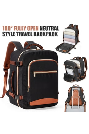 Large Travel Backpack for Women & Men, Airline-Approved Carry-On Personal Item Bag, Waterproof Essentials Weekender overnight Backpacks for Work Business Trips, Black
