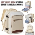 thumbnail image 1 of SYCNB Large Travel Backpack for Women & Men, Airline-Approved Carry-On Personal Item Bag, Waterproof Essentials Weekender overnight Backpacks for Work Business Trips, Khaki, 1 of 7