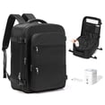 thumbnail image 1 of SYCNB Vacuum Seal Backpack with Air Pump, Carry On Travel Backpack Airline Approved Backpacks for Women Men, Large Water Resistant Personal Item Bag for Trip Business Daily, Black, 1 of 9