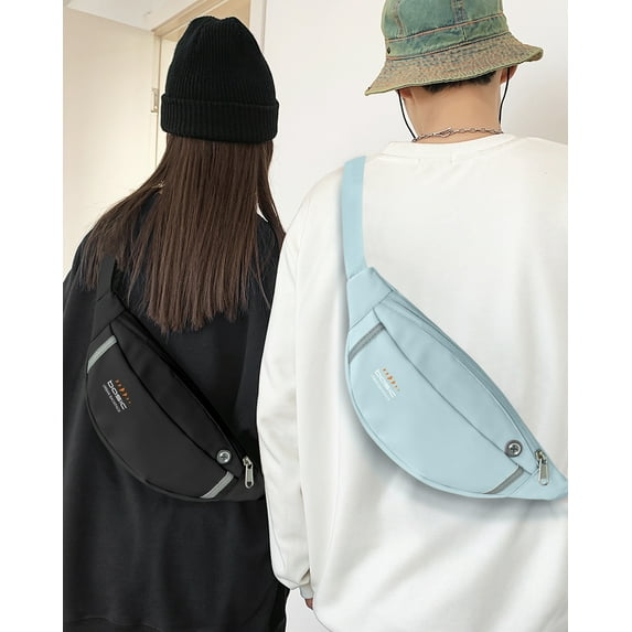 SYCNB by Men and Women Adjustable Belt Fanny Pack, Light Blue