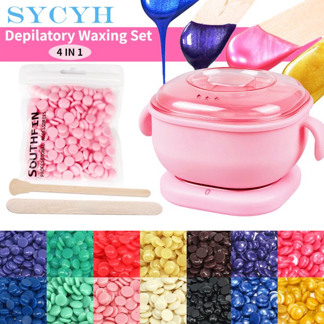 SYCYH Silicone Waxing Kit Portable Wax Warmer for Hair Removal, Hard