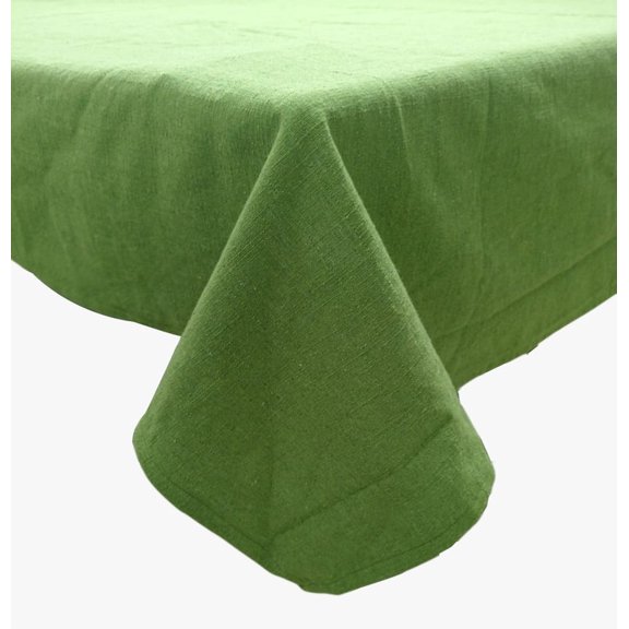 SYDR Mock Slub Tablecloth 60" x 120" Rectangular Cotton Blend, Modern Textured Fabric, Machine Washable & Easy Care, Mint Green, 1 Piece
