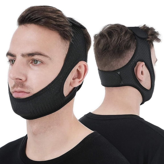 SYDSY Anti Snoring Chin Strap for CPAP Users | Breathable and Double Adjustable Snoring Solution Sto