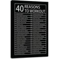 thumbnail image 1 of SYDposter 40 Reasons to Workout Inspirational Canvas Painting Motivational Wall Art Inspiration Affirmative Poster Prints Artwork for Living Room Home Decor Office Unframed [12''W x 18''H], 1 of 6
