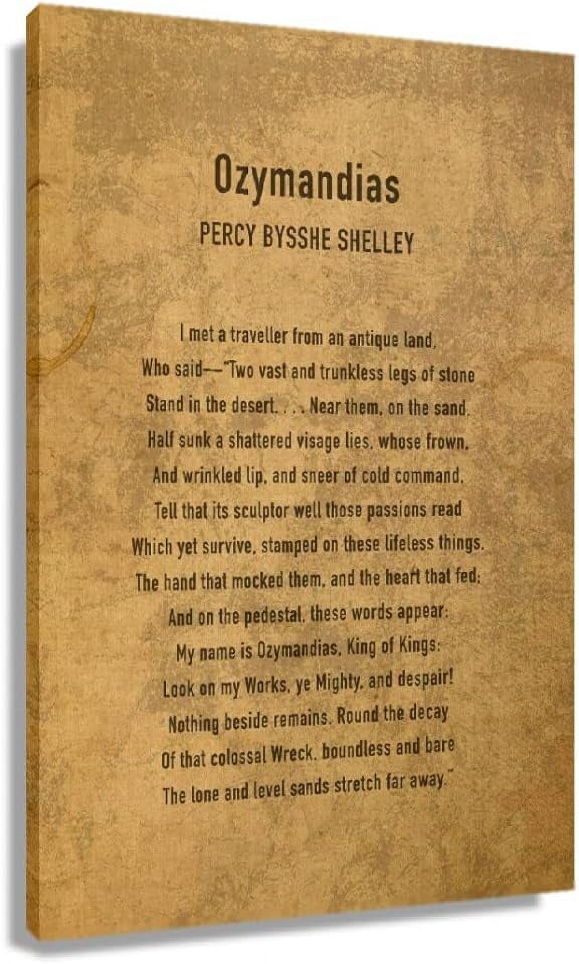 Sydposter ozymandias poster quotes wall decor poetry art prints
