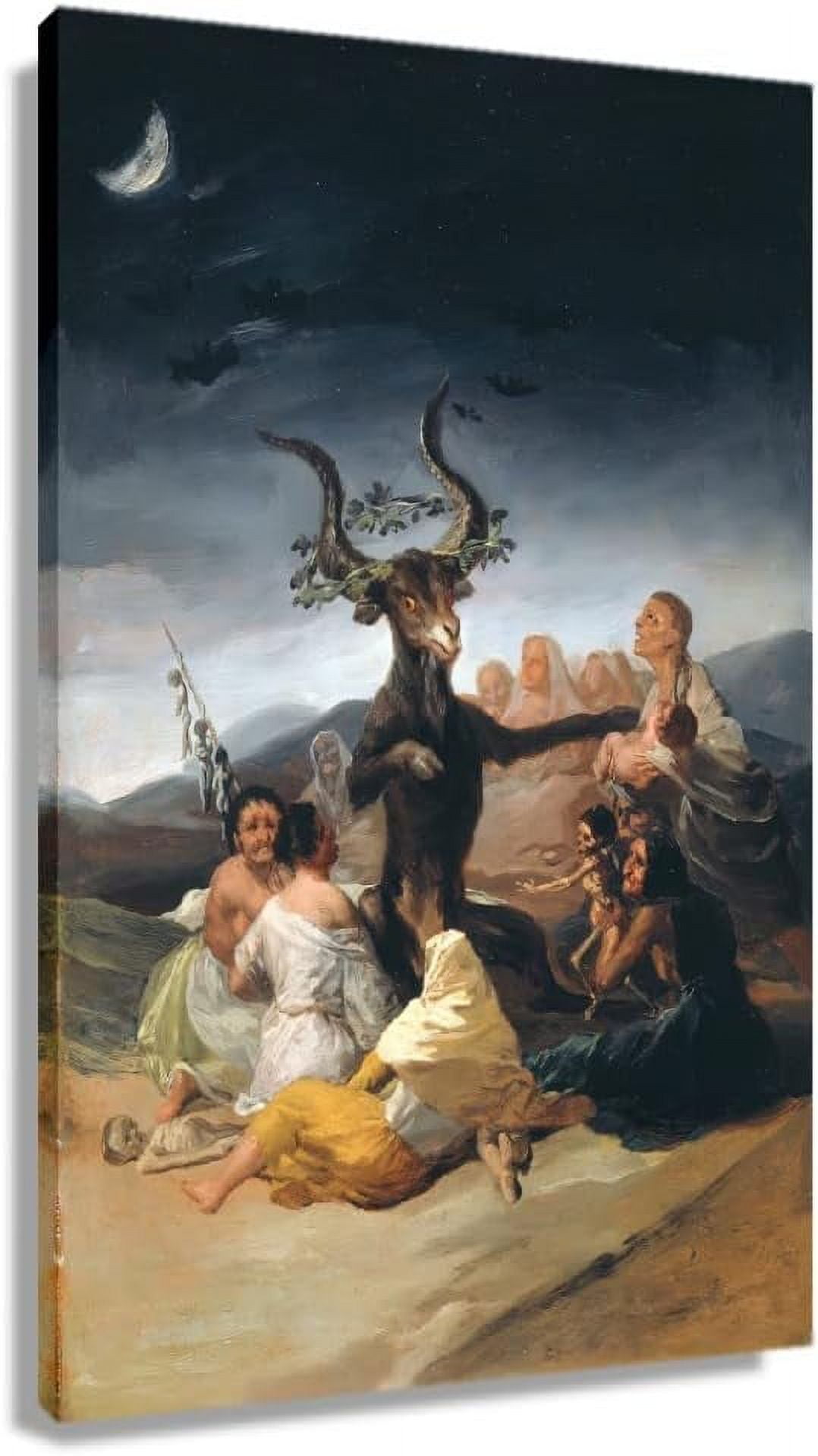 Dark Scenic Modern Canvas Print of The Sabbath of Witches