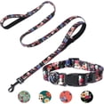 thumbnail image 1 of SYEENIFY Dog Collar and Leash Set for Small Medium Large Dogs,Adjustable Soft Fancy Girl Boy Cute Dog Collars,5 FT Dog Leash with 2 Padded Handles for Training,Walking, 1 of 6