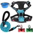 thumbnail image 1 of SYEENIFY No Pull Dog Harness, Adjustable Soft Padded Dog Vest, Medium Large Dog Harness with 5FT Dog Leash,Reflective No-Choke Pet Oxford Vest with Easy Control Handle Blue xl new, 1 of 7