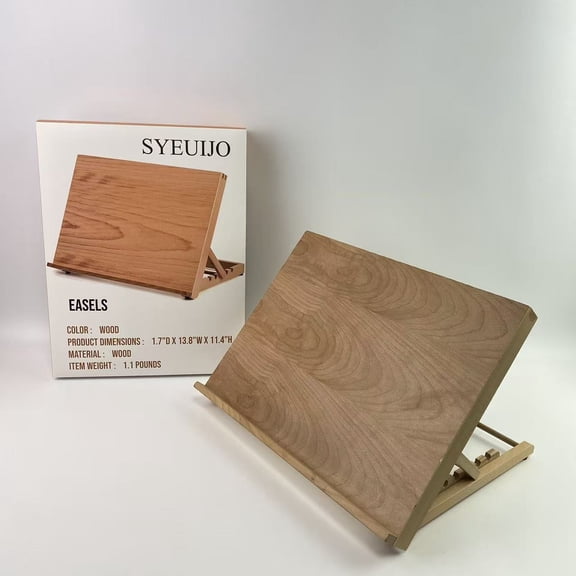 SYEUIJO Easels,Wood Drafting Table Easel Drawing and Sketching Board, 16 1/2 Inches by 12 1/8 Inches