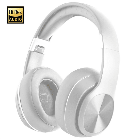 SYGTA Noise Cancelling Headphones, over Ear Wireless Bluetooth Headphones with Mic, White
