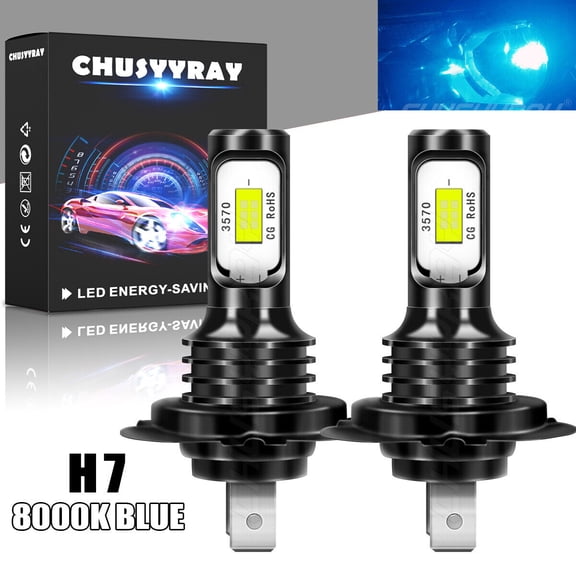 SYJIIP H7 Blue LED 8000K Automotive Bulb fits Kia Forte 2 Pack