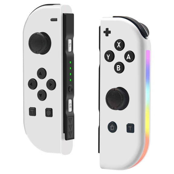 SYJUPY Switch Controller for Nintendo Switch/Lite/Oled, Switch Joycon Replacement with RGB Light/Turbo Function/Motion Control