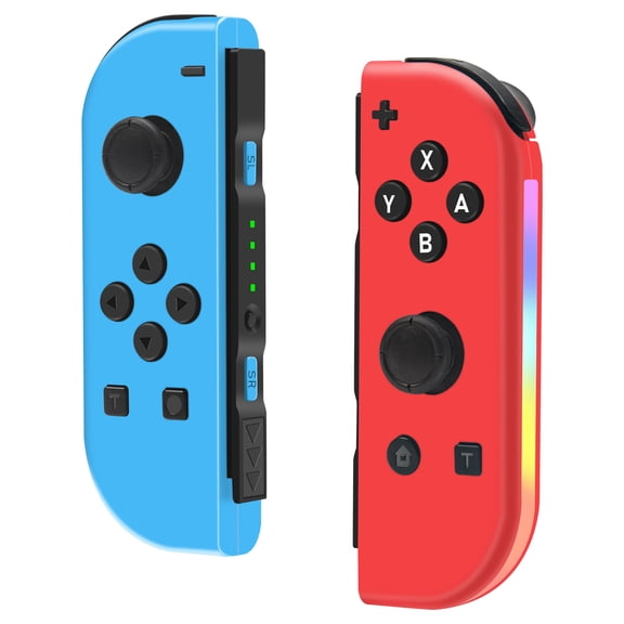 SYJUPY Switch Controller with Light, Left & Right Gaming Controller with Dual Vibration/Motion Control/Wake-up Function