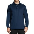 SYLCLEG Men Polo Shirts Long Sleeve Casual Solid Dry Fit Performance