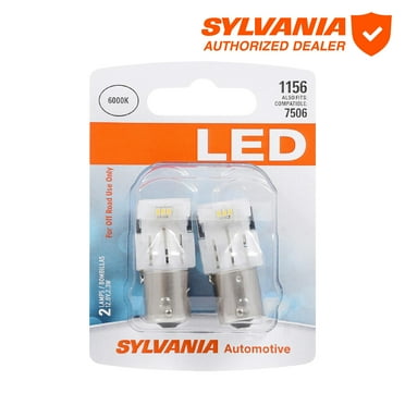 Sylvania 1156 WHITE SYL LED Mini Bulb, 2 Pack, Compatible with Multiple Cars