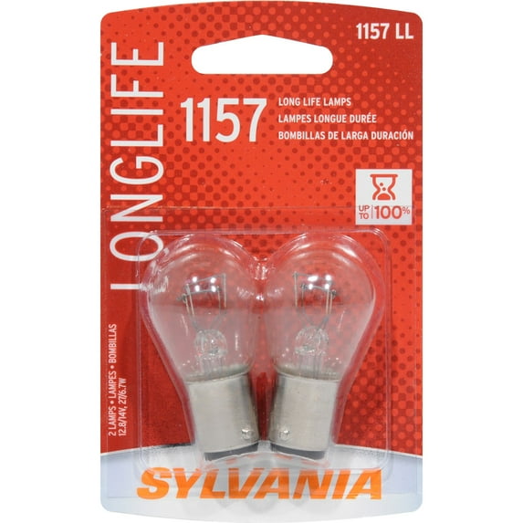 SYLVANIA 1157 Long Life Miniature Bulb, (Pack of 2)