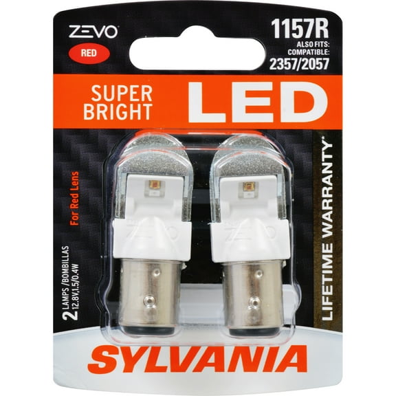 SYLVANIA 1157R RED ZEVO LED Mini, Pack of 2