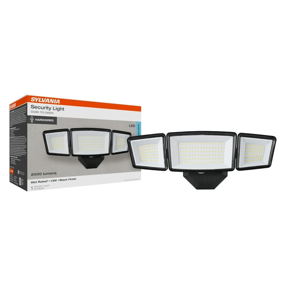 Sylvania 13W Dusk to Dawn Security LED Light, Hardwired, 2000 Lm, Wet Rated, 5000K Daylight, 1 Pack