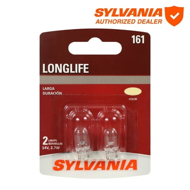 Sylvania 161 Long Life Mini Bulb, 2 Pack, Compatible with Multiple Cars