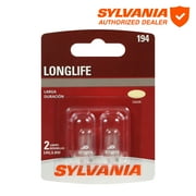 Sylvania 194 Long Life Mini Bulb, 2 Pack, Compatible with Multiple Cars