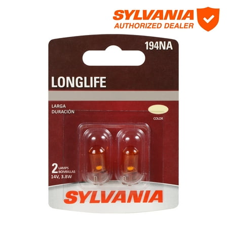 Sylvania 194NA Long Life Mini Bulb, 2 Pack, Compatible with Multiple Cars