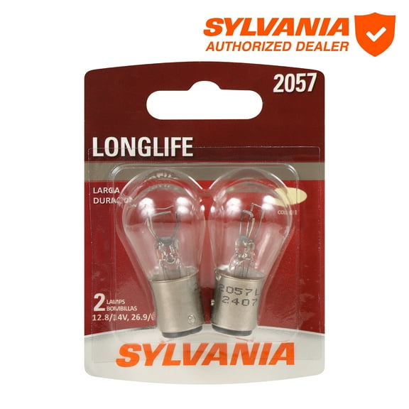 Sylvania 2057 Long Life Mini Bulb, 2 Pack, Compatible with Multiple Cars